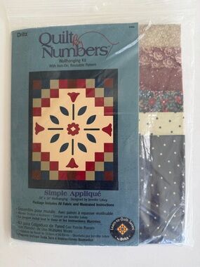 Dritz Quilt By Numbers 3908 Simple Applique Wallhanging Kit New